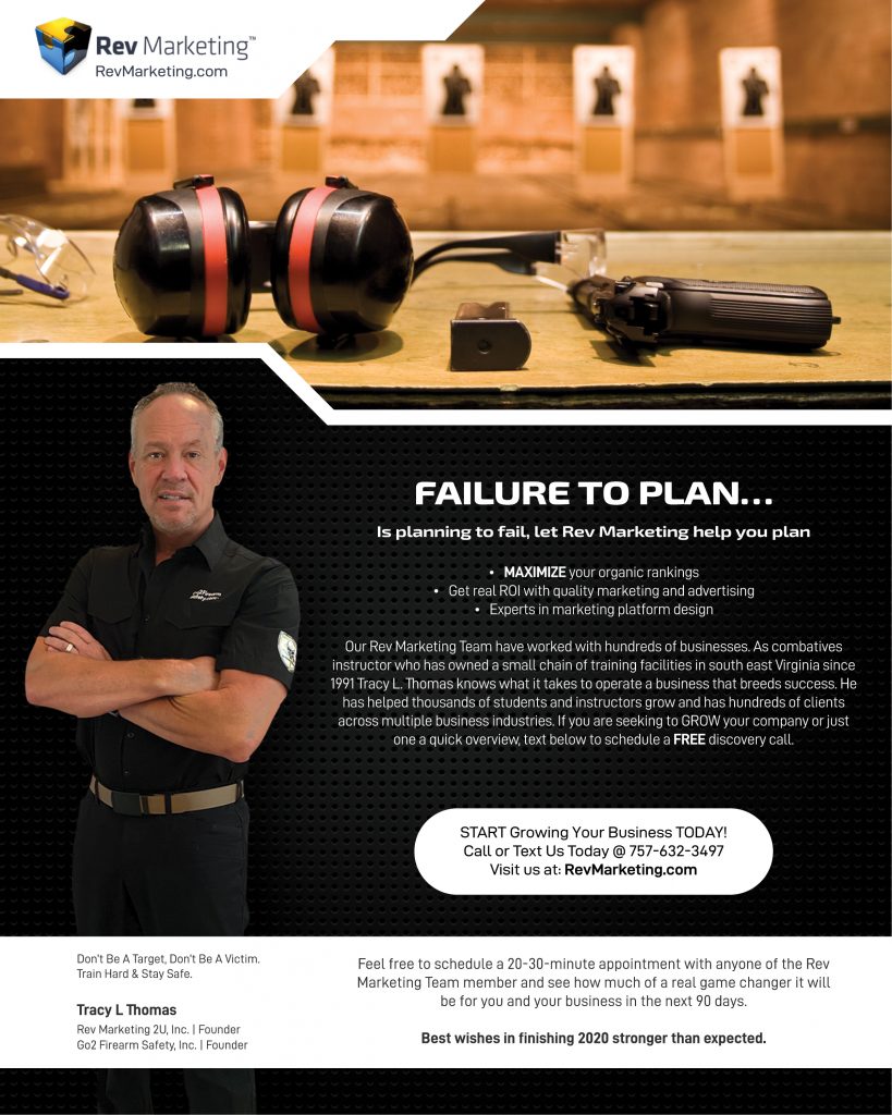 The Rev Marketing Team builds long lasting relationships with the firearms industry while developing a marketing plan and strategies to enhance growth online and in communities around servicing the firearms industry.