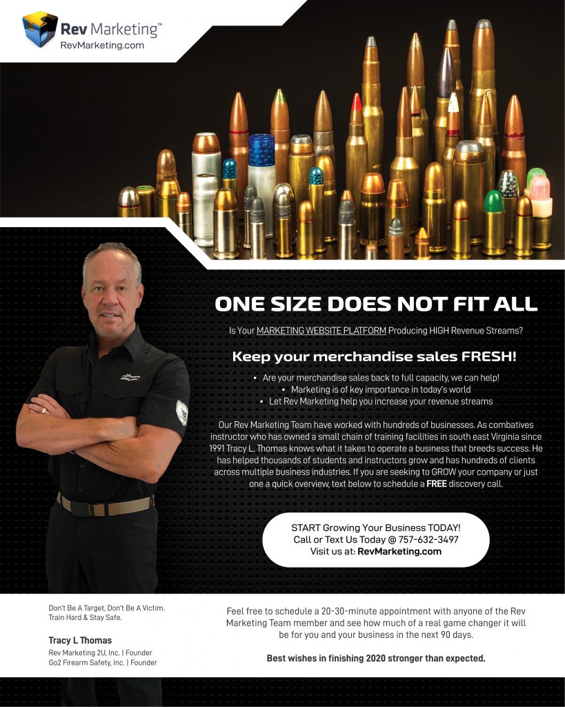 The Rev Marketing Team builds long lasting relationships with the firearms industry while developing a marketing plan and strategies to enhance growth online and in communities around servicing the firearms industry.