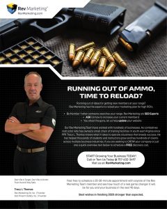 The Rev Marketing Team builds long lasting relationships with the firearms industry while developing a marketing plan and strategies to enhance growth online and in communities around servicing the firearms industry.