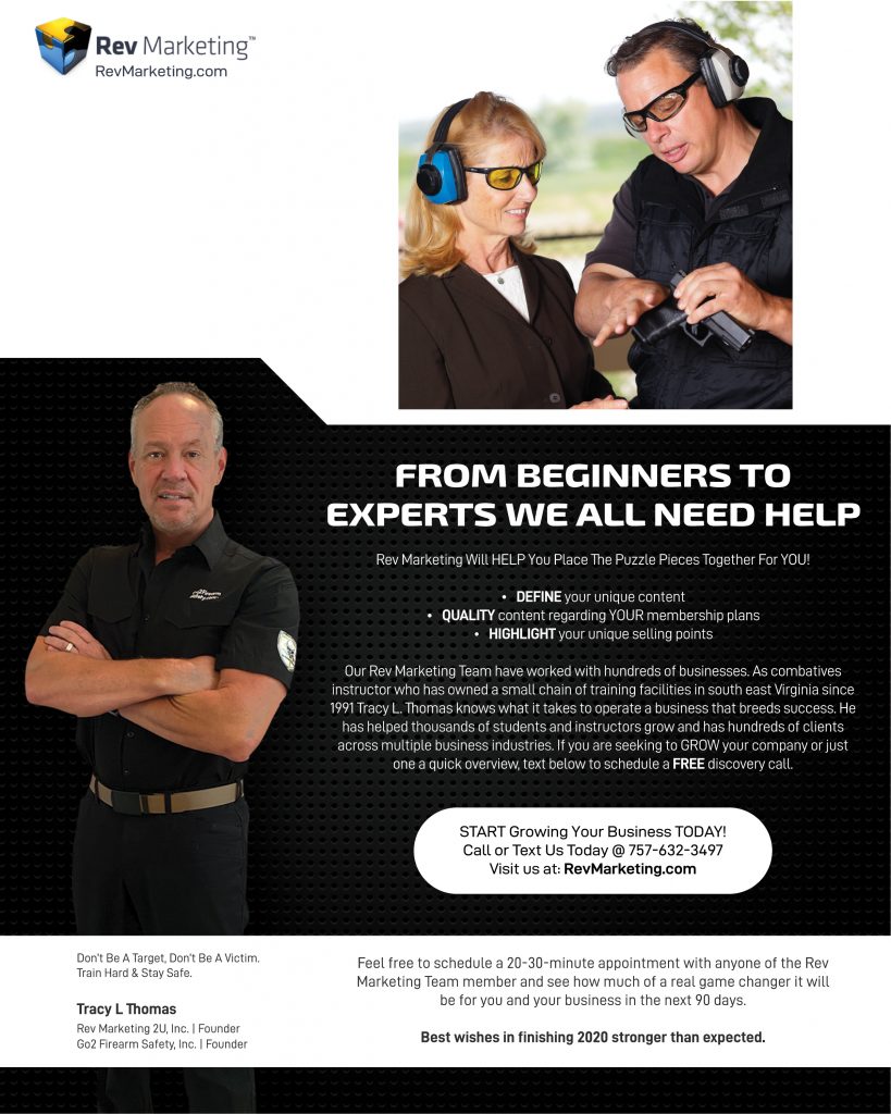 The Rev Marketing Team builds long lasting relationships with the firearms industry while developing a marketing plan and strategies to enhance growth online and in communities around servicing the firearms industry.