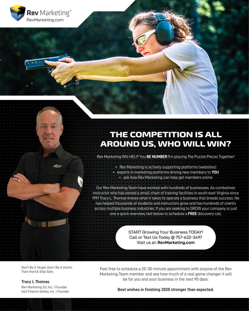 The Rev Marketing Team builds long lasting relationships with the firearms industry while developing a marketing plan and strategies to enhance growth online and in communities around servicing the firearms industry.
