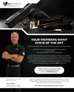 The Rev Marketing Team builds long lasting relationships with the firearms industry while developing a marketing plan and strategies to enhance growth online and in communities around servicing the firearms industry.