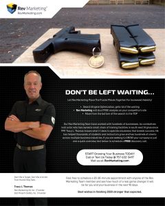 The Rev Marketing Team builds long lasting relationships with the firearms industry while developing a marketing plan and strategies to enhance growth online and in communities around servicing the firearms industry.