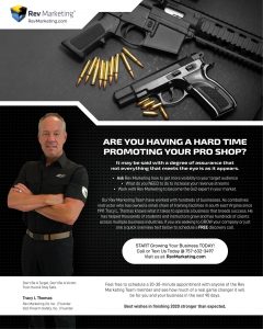 The Rev Marketing Team builds long lasting relationships with the firearms industry while developing a marketing plan and strategies to enhance growth online and in communities around servicing the firearms industry.